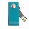 Hermes Blue Paon Swift Leather In The Pocket Lacie USB Key For Women