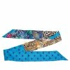 Hermes Blue Jungle Love Print Silk Twilly For Women -Deals Hermes Store luxury women hermes new accessories p301151 006