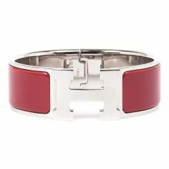 Hermes Red Clic H Bracelet PM For Women