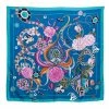 Hermes Bvlgari Blue Silk Bloom Of Eden Print Scarf For Women -Deals Hermes Store luxury women hermes new accessories p362554 001