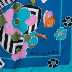 Hermes Bvlgari Blue Silk Bloom Of Eden Print Scarf For Women -Deals Hermes Store luxury women hermes new accessories p362554 004