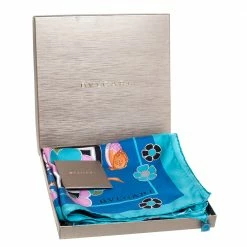 Hermes Bvlgari Blue Silk Bloom Of Eden Print Scarf For Women -Deals Hermes Store luxury women hermes new accessories p362554 005