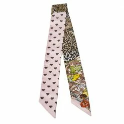 Hermes Rose Pale Jungle Love Love Silk Twilly For Women