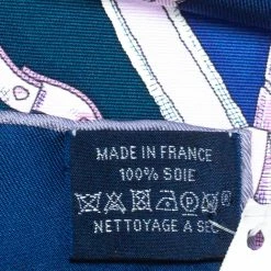 Hermes Marine Blue Plumets Du Roy Silk Scarf For Women -Deals Hermes Store luxury women hermes new accessories p373858 005