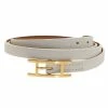 Hermes White Leather Bracelet With Golden Hardware For Women -Deals Hermes Store luxury women hermes new accessories p39199 001