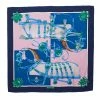 Hermes Marine Blue Harnais De Cour Silk Scarf For Women -Deals Hermes Store luxury women hermes new accessories p395088 002