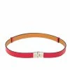 Hermes Rose Extreme Veau Epsom Leather Charniere Belt S For Women