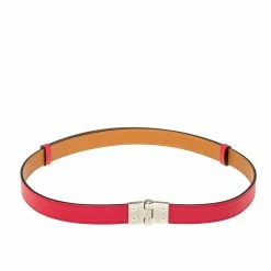 Hermes Rose Extreme Veau Epsom Leather Charniere Belt S For Women