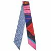 Hermes Blue & Rose Clic-Clac Modern Cannage Silk Twilly Scarf For Women -Deals Hermes Store luxury women hermes new accessories p421402 001