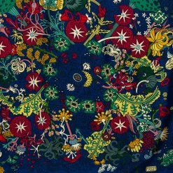 Hermes Dark Blue Cache Cache Fleuri Silk Square Scarf For Women -Deals Hermes Store luxury women hermes new accessories p421454 003