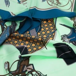 Hermes Green Les Voitures A Transformation Square Scarf For Women -Deals Hermes Store luxury women hermes new accessories p42186 004