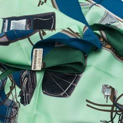 Hermes Green Les Voitures A Transformation Square Scarf For Women -Deals Hermes Store luxury women hermes new accessories p42186 006