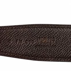 Hermes Blue/Brown Epsom Leather Reversible Belt Strap Size 115 CM For Women -Deals Hermes Store luxury women hermes new accessories p428908 006