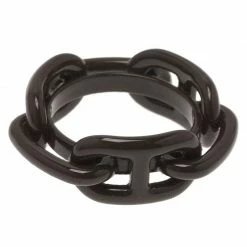 Hermes Brown Brass Regate Scarf Ring For Women