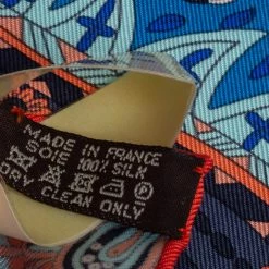 Hermes Hermès Cobalt Blue Jardin De La Maharani Silk Gavroche Scarf For Women -Deals Hermes Store luxury women hermes new accessories p441798 003