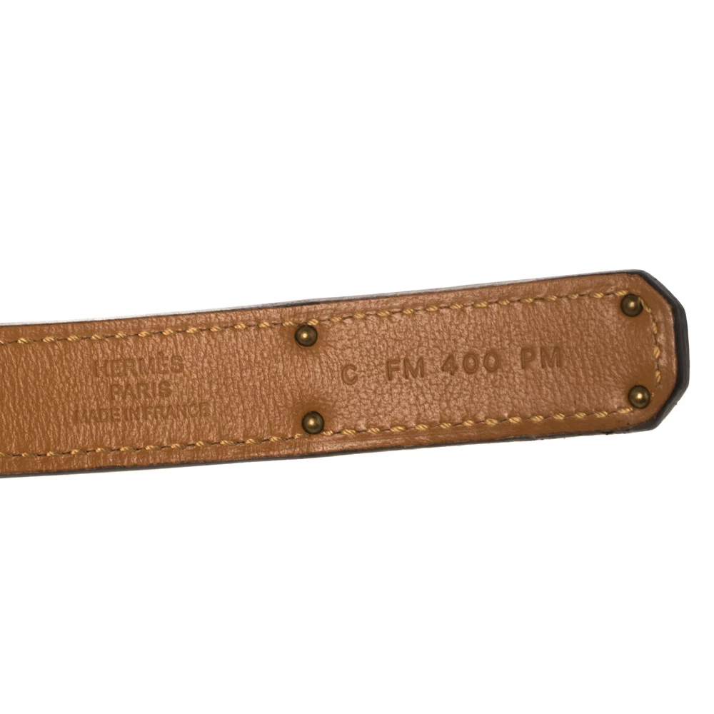 Hermes Taupe Grey Epsom Leather Gold Finish Hardware Kelly 18 Belt Adjustable For Women 7 Hermes Taupe Grey Epsom Leather Gold Finish Hardware Kelly 18 Belt Adjustable For Women - Image 5