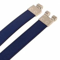 Hermes Electric Blue Veau Epsom Leather Charniere Belt S For Women -Deals Hermes Store luxury women hermes new accessories p452778 005