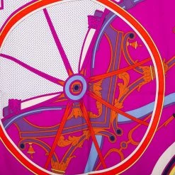 Hermes Fuschia Washington's Carriage Detail Washed Silk Scarf For Women -Deals Hermes Store luxury women hermes new accessories p460652 002