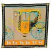 Hermes Beige & Black Coupe De Gala Washed Silk Scarf For Women -Deals Hermes Store luxury women hermes new accessories p460680 001