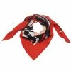 Hermes Red And Black La Farme Au Carre Silk Twill Giant Square Scarf For Women