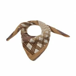Hermes Brown H EN Voyage Silk Square Scarf For Women