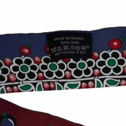 Hermes Hermés Burgundy Parures Des Maharajas Silk Twilly For Women -Deals Hermes Store luxury women hermes new accessories p479987 005