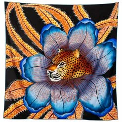 Hermes Hermès Multicolor Baobab Cat Silk Scarf For Women