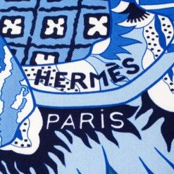 Hermes Blue Fleurs D'Indiennes Silk Scarf For Women 10 Hermes Blue Fleurs D'Indiennes Silk Scarf For Women -Deals Hermes Store luxury women hermes new accessories p505994 008