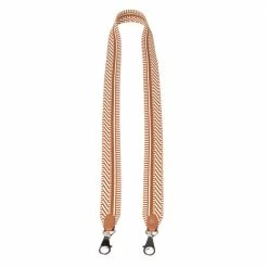 Hermes Brown/White Canvas Sangle Cavele 25 Bag Strap For Women