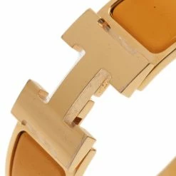 Hermes Clic Clac H Wide Gold-Plated Soleil Bracelet PM For Women -Deals Hermes Store luxury women hermes new accessories p5233 0005