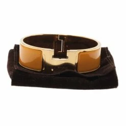 Hermes Clic Clac H Wide Gold-Plated Soleil Bracelet PM For Women -Deals Hermes Store luxury women hermes new accessories p5233 0007