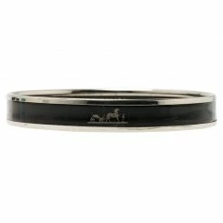 Hermes Caleche Black Enamel Gold Tone Narrow Bracelet For Women -Deals Hermes Store luxury women hermes new accessories p53486 003