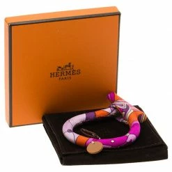 Hermes Petit H Silk Bracelet For Women -Deals Hermes Store luxury women hermes new accessories p53579 005