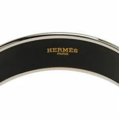 Hermes Hermès Wide Horsebit Printed Light Blue Enamel Palladium Plated Bracelet For Women -Deals Hermes Store luxury women hermes new accessories p53828 006