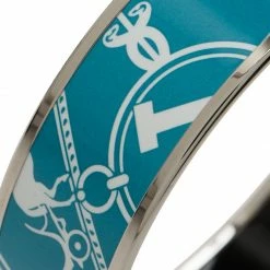 Hermes Hermès Wide Printed Black Enamel Palladium Plated Bracelet For Women 13 Hermes Hermès Wide Printed Black Enamel Palladium Plated Bracelet For Women -Deals Hermes Store luxury women hermes new accessories p53831 005