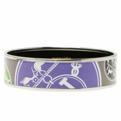 Hermes Hermès Wide Printed Multicolor Enamel Palladium Plated Bracelet For Women 11 Hermes Hermès Wide Printed Multicolor Enamel Palladium Plated Bracelet For Women -Deals Hermes Store luxury women hermes new accessories p53832 003