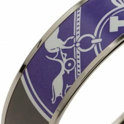 Hermes Hermès Wide Printed Multicolor Enamel Palladium Plated Bracelet For Women 13 Hermes Hermès Wide Printed Multicolor Enamel Palladium Plated Bracelet For Women -Deals Hermes Store luxury women hermes new accessories p53832 005