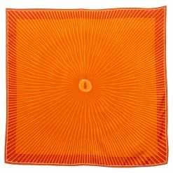 Hermes Pour Burj Al Arab Orange Silk Square Scarf For Women