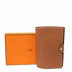 Hermes Gold Evercolor Leather Ulysse Universel Notebook Cover For Women -Deals Hermes Store luxury women hermes new accessories p588924 005