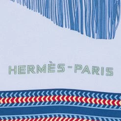 Hermes Blue Selle Des Steppes Printed Silk Square Scarf For Women -Deals Hermes Store luxury women hermes new accessories p599642 004