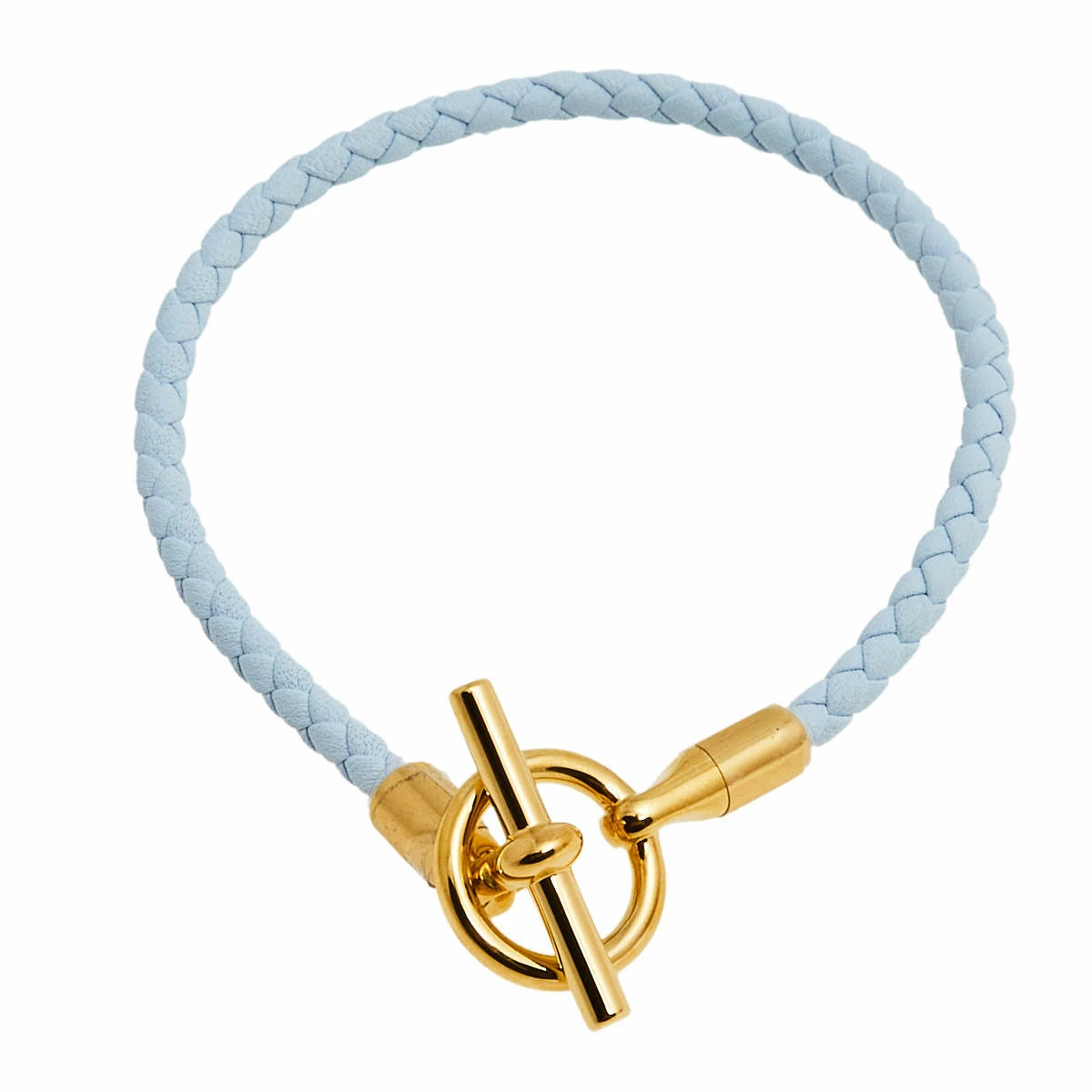 Hermes Glenam White Leather Gold Tone Metal Bracelet For Women 6 Hermes Glenam White Leather Gold Tone Metal Bracelet For Women - Image 4