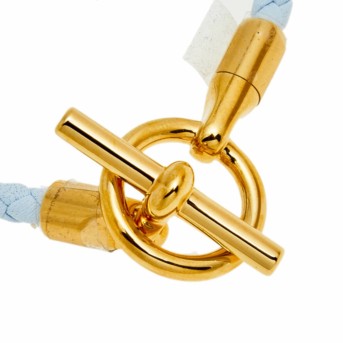 Hermes Glenam White Leather Gold Tone Metal Bracelet For Women 7 Hermes Glenam White Leather Gold Tone Metal Bracelet For Women - Image 5