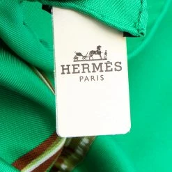 Hermes Green Brazil Printed Silk Square Scarf For Women -Deals Hermes Store luxury women hermes new accessories p603904 005