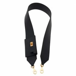 Hermes Noir Swift/Epsom Pocket Kelly Shoulder Strap For Women