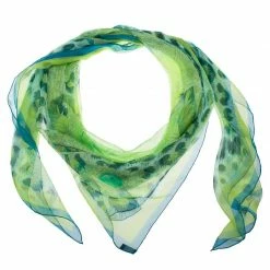 Hermes Green Casques Et Plumets Silk Square Scarf For Women