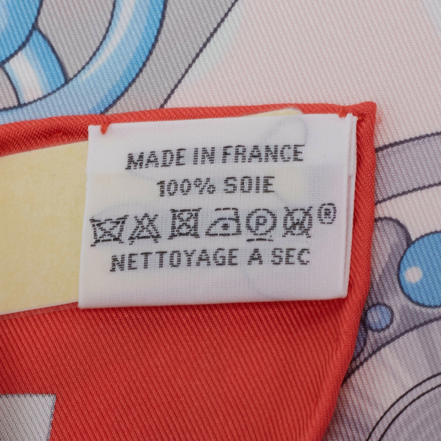 Hermes Hermès Red & Blue Cliquetis Silk Scarf For Women 5 Hermes Hermès Red & Blue Cliquetis Silk Scarf For Women - Image 3