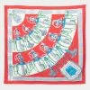 Hermes Hermès Red & Blue Cliquetis Silk Scarf For Women -Deals Hermes Store luxury women hermes new accessories p637710 004