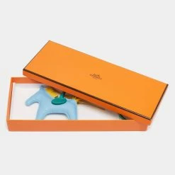 Hermes Celeste/Jaune Naples/Vert Vero Milo Lambskin Leather Rodeo Horse PM Bag Charm For Women -Deals Hermes Store luxury women hermes new accessories p638087 001