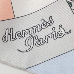 Hermes Multicolor Printed Silk Cliquetis Twilly For Women -Deals Hermes Store luxury women hermes new accessories p639312 006