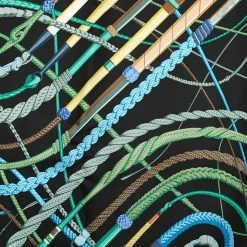 Hermes Black Fouets Et Badines Print Silk Twill Square Scarf For Women -Deals Hermes Store luxury women hermes new accessories p639327 007